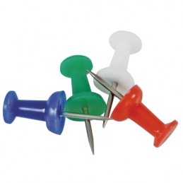 Pinezki tablicowe różne kol.DIS 26 szt.