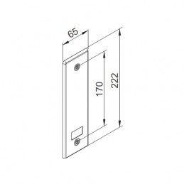 Osłona zwijacza taśmy podtynkowego aluminiowa
