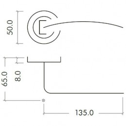 Klamka Aquila 135mm RM110 chrom połysk
