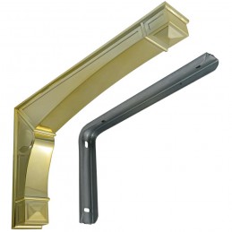 Wspornik półki mosiądzowany 142x240mm mod. DEA 24