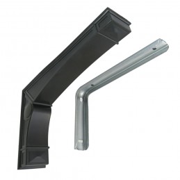 Wspornik półki czarny 142x240mm mod. DEA 24