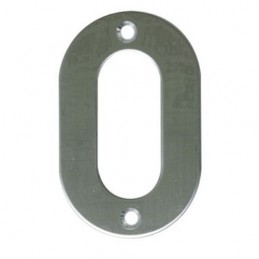 Cyfra 0 INOX 10cm przykręcana blister