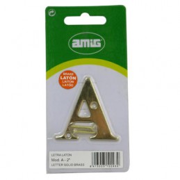 Litera A mosiężna 5cm przykręcana