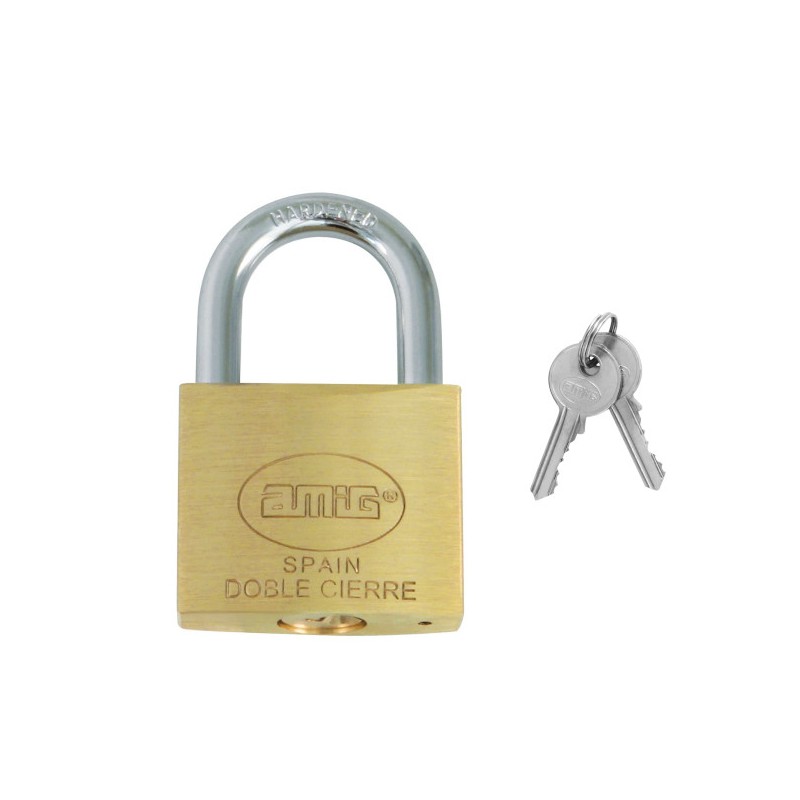 Kłódka 30mm mosiężna matowa mod.2