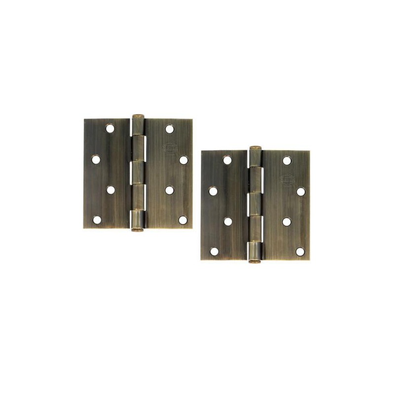 Zawias do drzwi 101,6x101,6mm stal złoto antyczne splatany 2szt. mod.1010