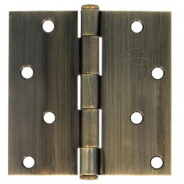 Zawias do drzwi 101,6x101,6mm stal złoto antyczne splatany 2szt. mod.1010