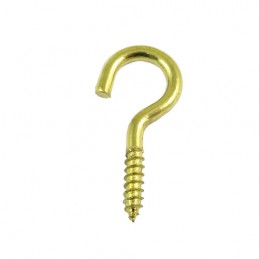 Hak półpełny haczyk wkręcany 2,5x29mm mosiądzowany 21szt.