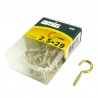 Hak półpełny haczyk wkręcany 2,5x29mm mosiądzowany 21szt.