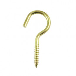 Hak półpełny haczyk wkręcany 3,3x50mm mosiądzowany 9szt.