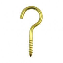 Hak półpełny haczyk wkręcany 4x60mm mosiądzowany 5szt.