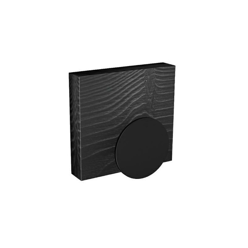 Wieszak drewniany NATURALIA sosna czarna 1 kółko czarne ref. 601