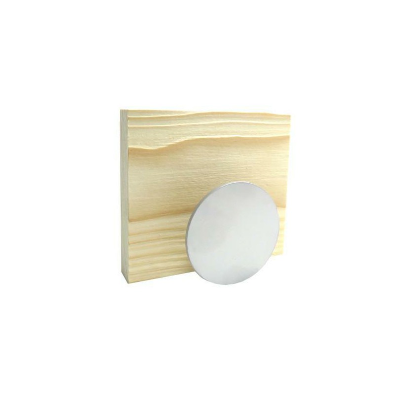 Wieszak drewniany NATURALIA sosna surowa 1xkółko srebrne ref. 601