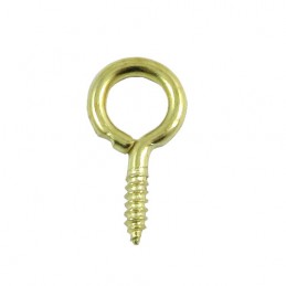 Haczyki oczkowe wkręcane 3x30mm oczko 9mm mosiądzowane 21szt.