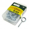 Haczyki oczkowe wkręcane 3x35mm oczko 9mm cynkowane 21szt.| AGAS
