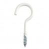 Hak półpełny haczyk wkręcany 4x60mm biały 3szt.