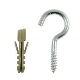 Hak półpełny 2,5x30mm cynkowany kołek rozporowy 4x22 8szt.