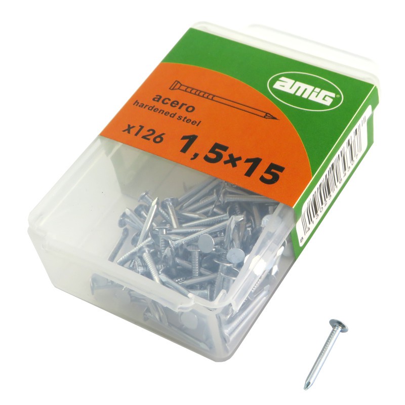 Gwoździe 1,5x15mm stalowe cynkowane 126 sztuk