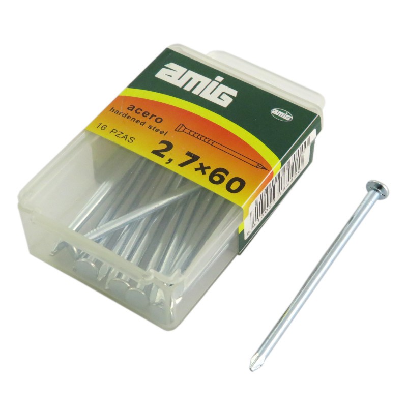 Gwoździe 2,7x60 mm stalowe cynkowane 16 sztuk