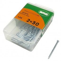 Gwoździe do betonu 2x30mm płaski łeb stalowy cynkowany 46 sztuk