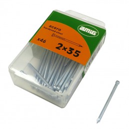 Gwóźdź do betonu 2x35mm płaski łeb stalowy cynkowany 46 sztuk