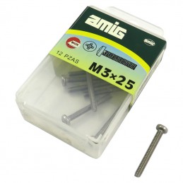 Śruba M3x25mm inox łeb walcowy PH DIN7985 12szt.