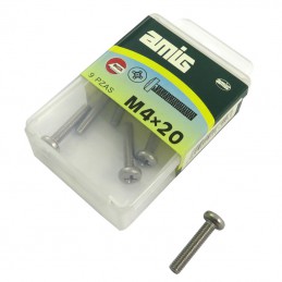 Śruba M4x20mm inox łeb walcowy PH DIN7985 9 szt.