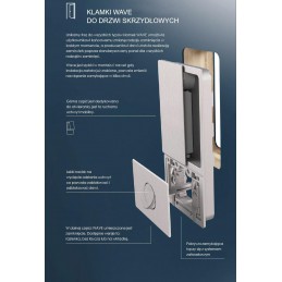 Klamka wpuszczana WAVE do WC chrom satyna klamka ukryta