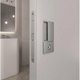 Klamka wpuszczana WAVE do WC chrom satyna klamka ukryta