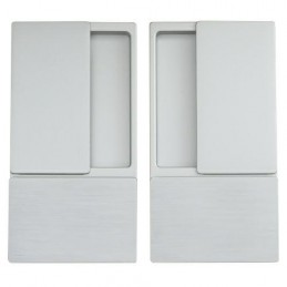 Uchwyt wpuszczany WAVE do drzwi wewnętrznych srebrny