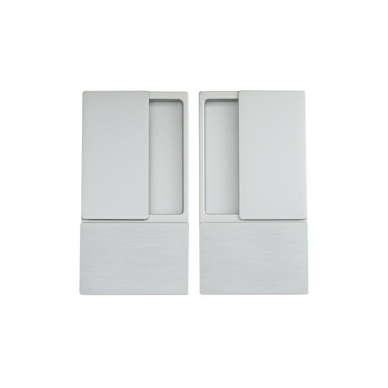 Uchwyt wpuszczany WAVE do drzwi wewnętrznych srebrny