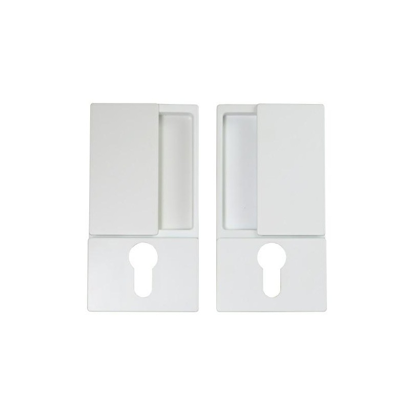 Uchwyt wpuszczany WAVE wkładka biały RAL 9016