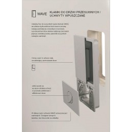 Uchwyt wpuszczany WAVE wkładka biały RAL 9016