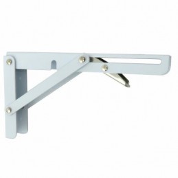 Wspornik półki składany stalowy biały 110x200mm mod. OCTOPUS