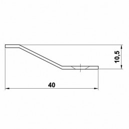 Listwa łączeniowa progowa 40x720 srebrna przykręcana mod.2