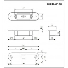 Zaczep EASY-TOUCH do drewna czarny