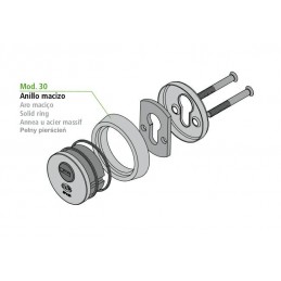 Szyld antywłamaniowy 65mm złoto antyczne mod. 30