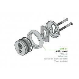 Szyld antywłamaniowy 65mm INOX mod.31