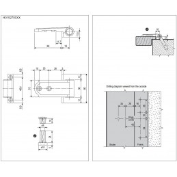 Zawias ABACO 16X0 60x56x35 AGB czarny