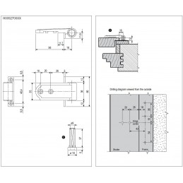 Zawias narożny sreb mat AGB