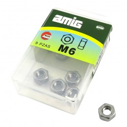 Nakrętka sześciokątna DIN934 M6 inox 9 sztuk