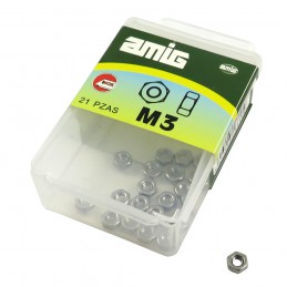 Nakrętka sześciokątna DIN934 M3 inox 21 szt.