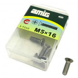 Śruba M5x16mm z łbem płaskim DIN965 inox 8 szt.