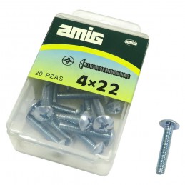 Śruba 4x22mm z łbem soczewkowym 20 sztuk