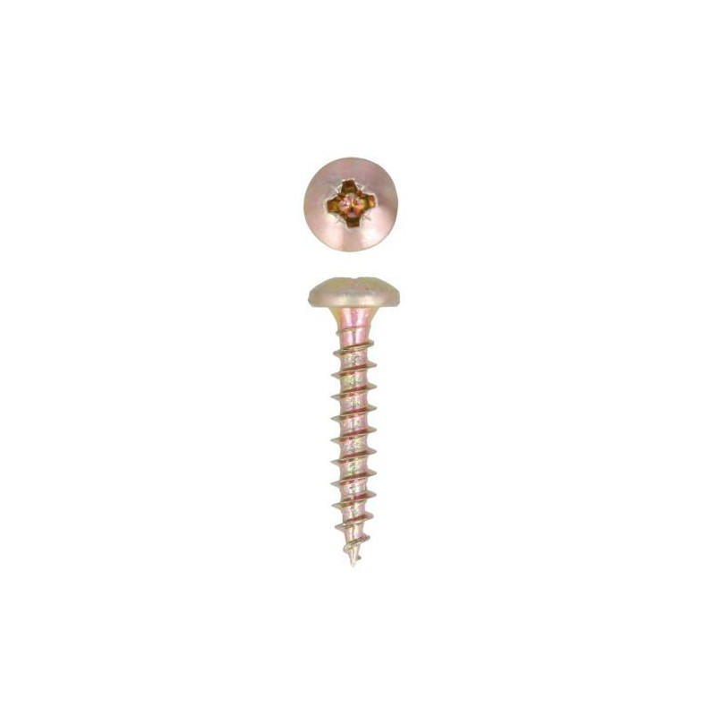 Wkręty 2,5x16mm żółty ocynk łeb walcowy PZ 30szt.