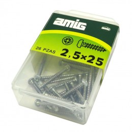 Wkręty 2,5x25mm cynkowane łeb walcowy PZ 26szt.