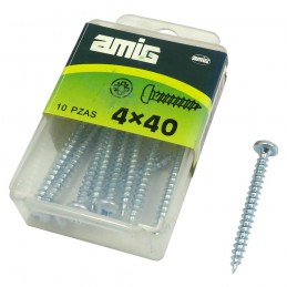 Wkręty 4x40mm cynkowane łeb walcowy PZ 10szt.