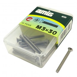 Śruba M3x30mm z łbem płaskim DIN965 inox 10 szt.
