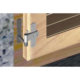 Trzpień zawiasu fi. 9mm 80mm regulowany czarny Lewy gwint AMIG mod. 2991