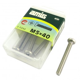 Śruba M5x40mm inox łeb walcowy PH DIN7985 5szt.