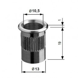 Zaczep do zasuwy czołowej 10mm mosiądz